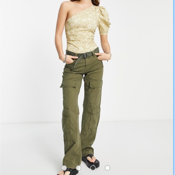 Free People Something Bout You Floral Print Bodysuit In Pale Yellow Tan Size XS - Picture 3 of 14